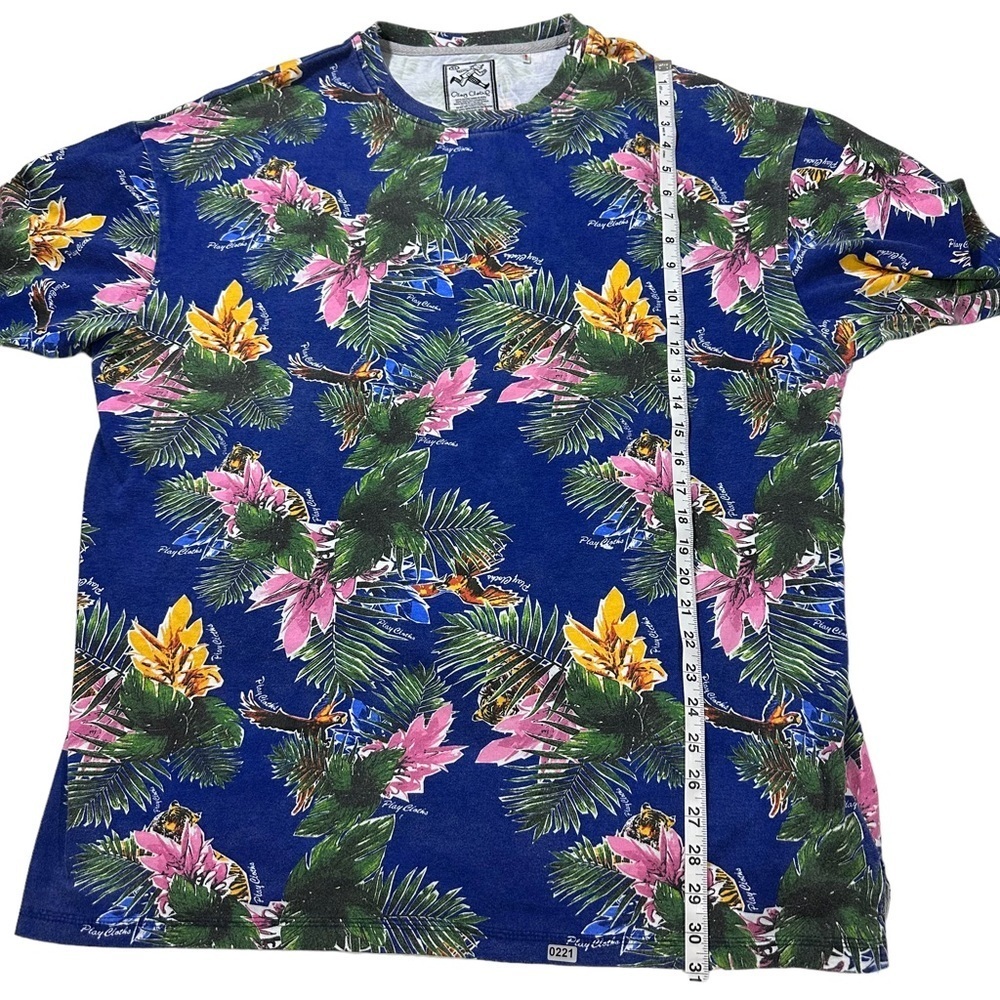 Play Cloths Botanical Jungle Set Mens Blue Shorts & Shirt Sz 36 XL Hawaii Aloha - Picture 5 of 16